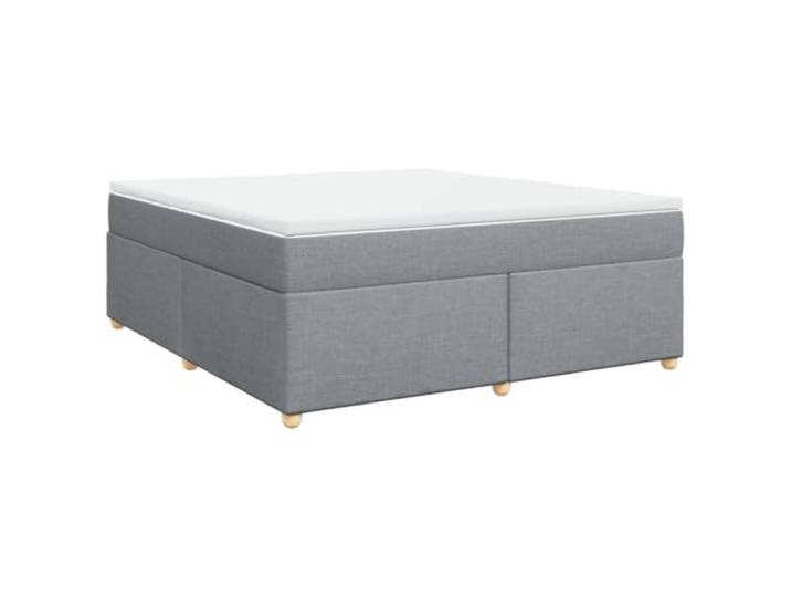 Makastle Boxspringbett mit Matratze Hellgrau 180x200 cm Taschenfederkernmatratze