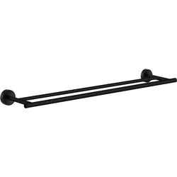 Smedbo HOME - Doppelte Handtuchstange, Schwarz, Länge 648 mm HB3364