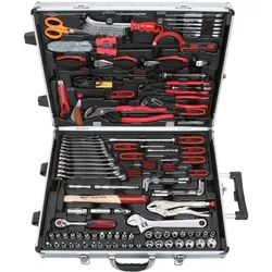 KS Tools, Werkzeugkoffer, 3/8" CHROMEplus Universal-Werkzeug-Satz, 172 Teile, Flank Traction (172 Teile)