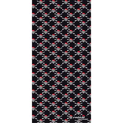 Multifunktionstuch ROLEFF "Schlauchtuch" Gr. M, schwarz (pirate schwarz, ro 414 skull), Modetücher, Damen, M, Polyester, bedruckt, Multifunktionstuch