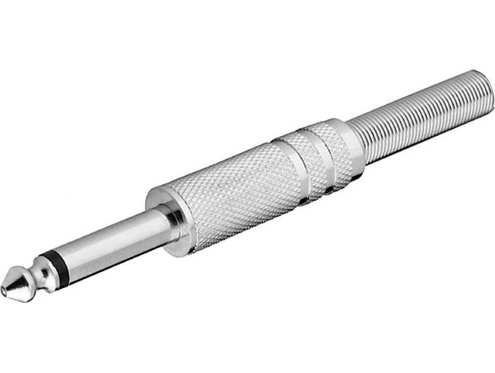 Goobay - 6.35mm mono plug - metaal - met kinkbescherming