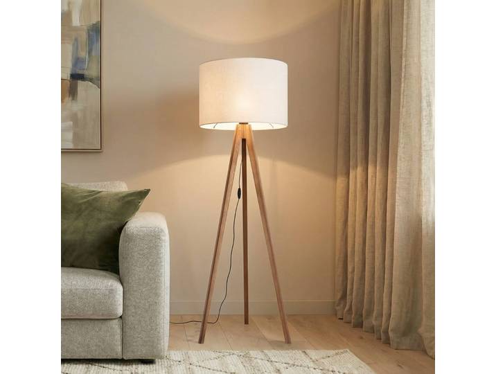 Stehlampe Grand TK Lighting, Holz dunkel, für Wohn- / Esszimmer, Holz, Modern, Stehlampe