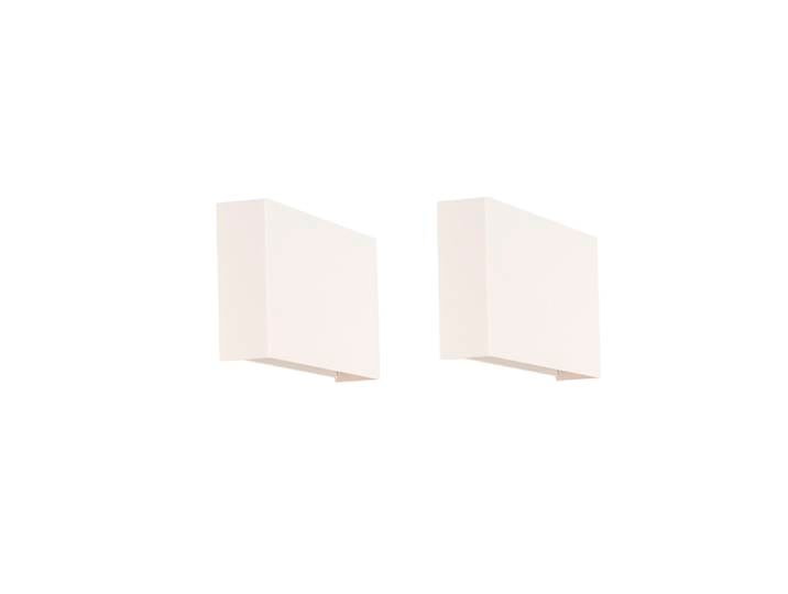 Lot de 2 appliques murales modernes blanches - Otan