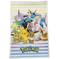 Lyo, Decke, FRANCE Pokemon Pikachu & Eevee Transformation Sherpa Blanket (150 x 100 cm)
