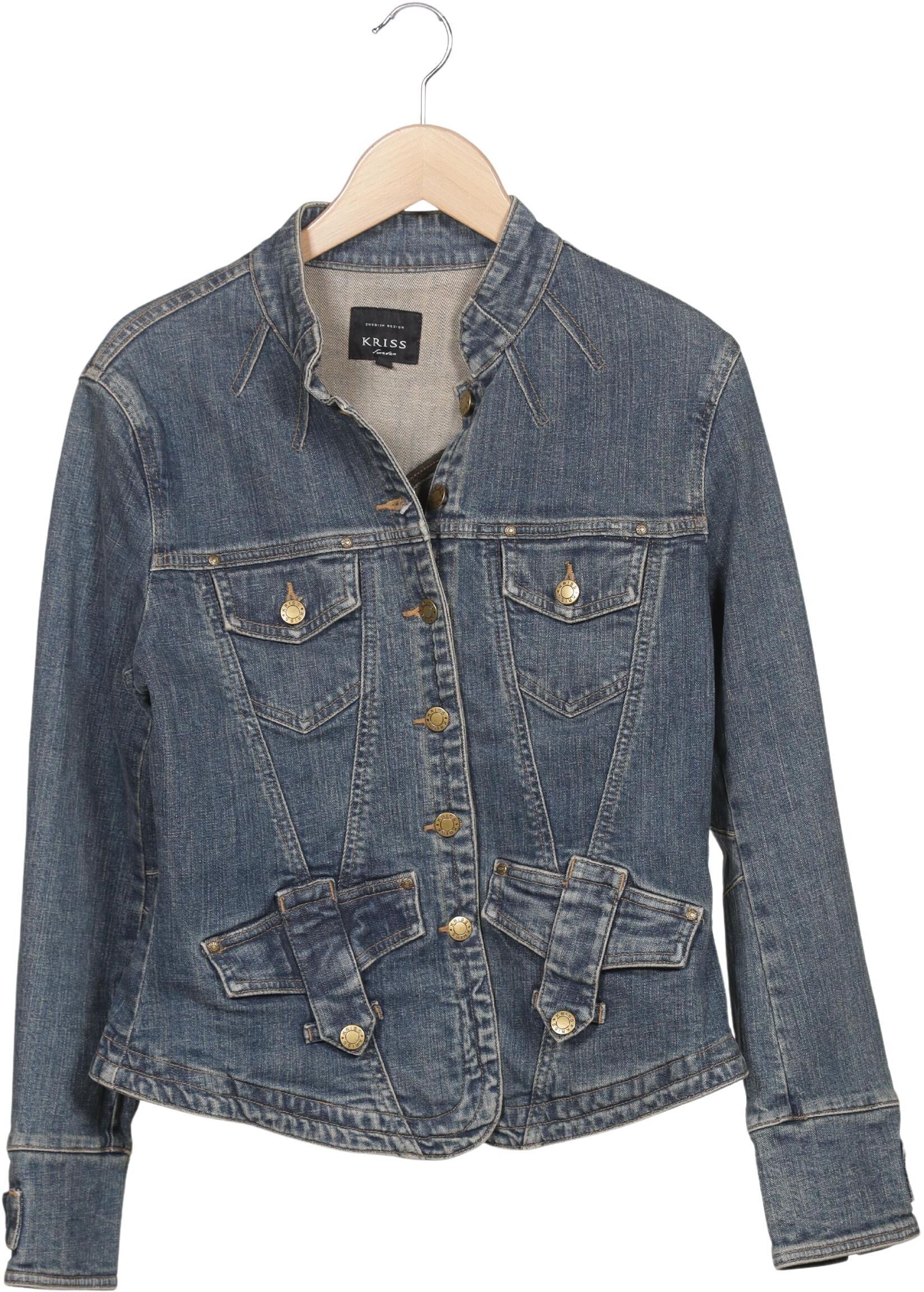 Kriss Trading Sweden Damen Jacke, Blau, Gr. EU 38, Baumwolle / Elasthan - Second Hand