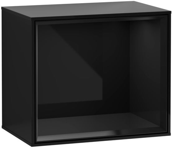 Villeroy und Boch Finion Regalmodul F580PHPH 41,8x35,6x27cm, Regal Glossy Black, Glossy Black Lacquer