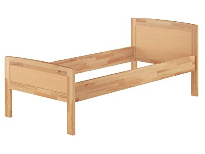 Erst-Holz®Einzelbett Holzgestell Buche 90 x 200