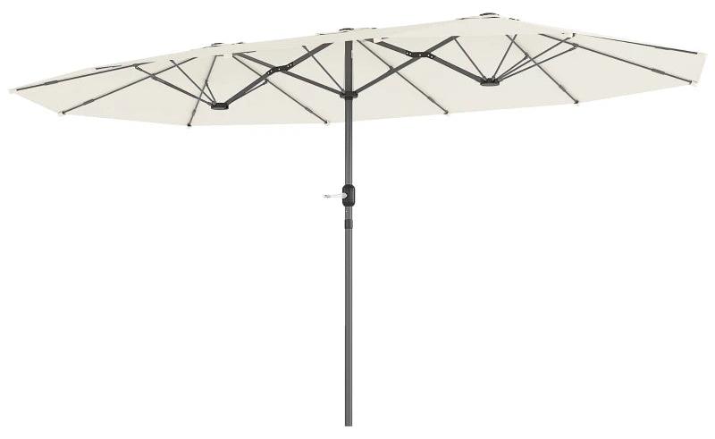 Sonnenschirm - XXL-Gartenschirm - Ovaler Balkonschirm - UPF 30+ UV-Schutz - Girlande