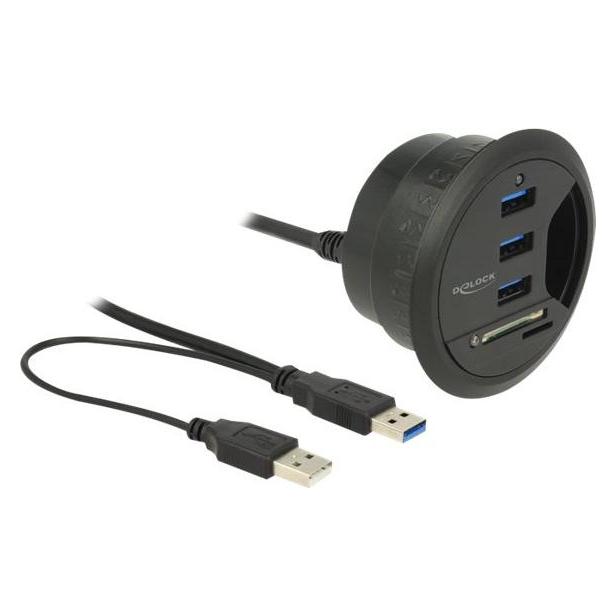 Delock Tisch-Hub (USB-A, 3 Ports) (62869)