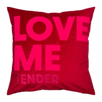 Dekokissen PAD "LETTERS, Kissenhülle, Made in Europa", rot (pink, rot, bestickt), B:45cm L:45cm, Polyester, Dekokissen_Sitzkissen_Kissenhüllen, mit Schriftzug, verschiedene Größen, voller Energie und Individualität
