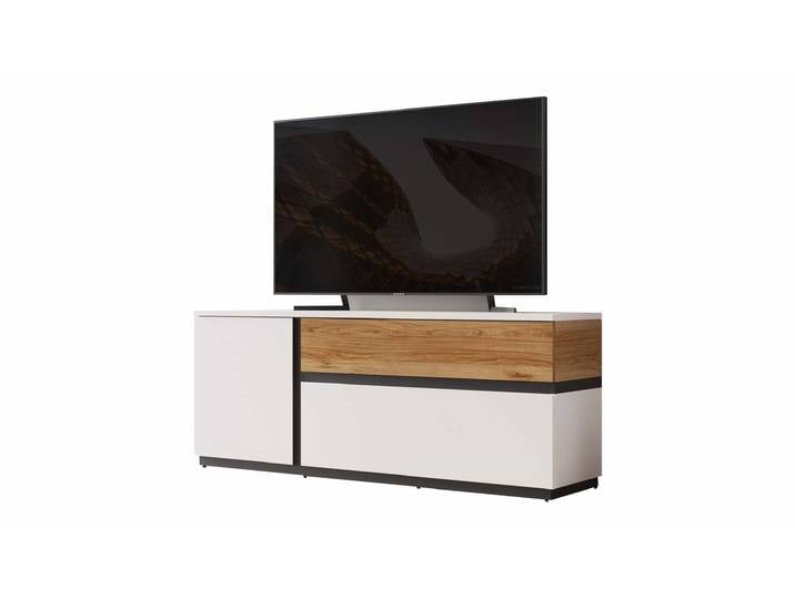 TV - Lowboard alpinweiß Catania Eiche 160 cm - NOVENA