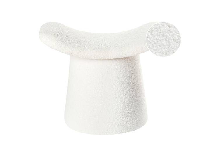 Beliani Pouf Cremeweiß Riddle, Weiß, Freiform, 57x46x38 cm, Wohnzimmer, Sessel, Hocker & Hockerbänke, Poufs