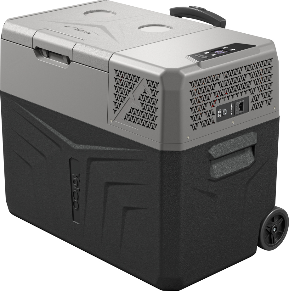 YOLCO BCX40 Grey Kompressor Kühlbox 40L - Auto & Camping Kühlschrank mit App-Steuerung, 12/24V & 230V