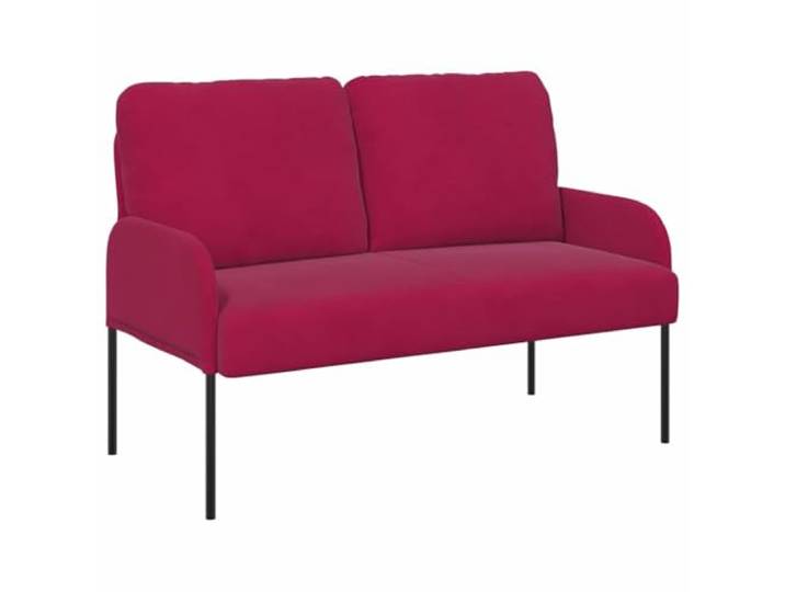 Makastle Sofa Couchs mit Kissen 110cm Weinrot Sperrholz