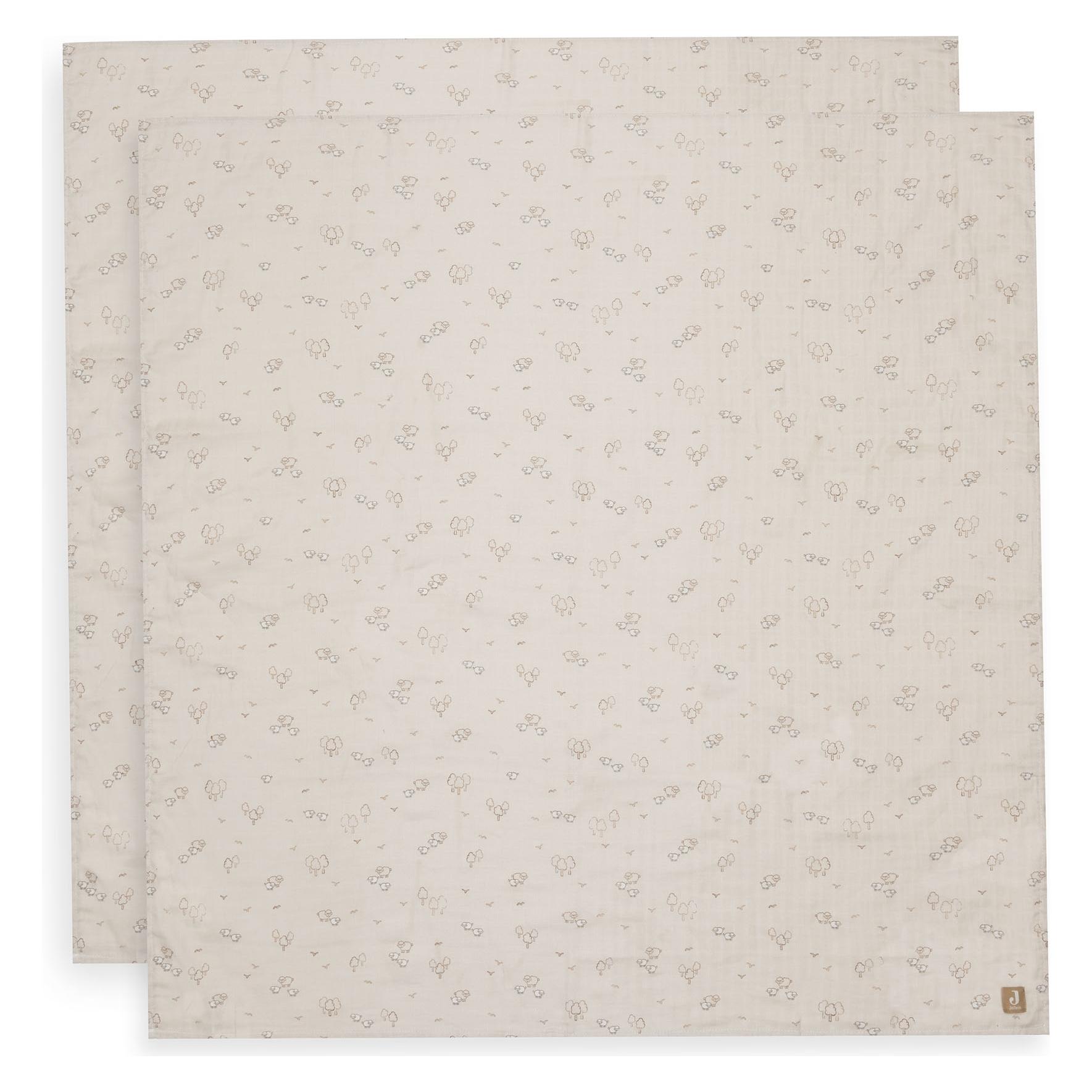 Jollein Mullwindeln Hydrophil 115x115cm - Woolly - 2 Stück (115 x 115 cm) (535-852-68199)