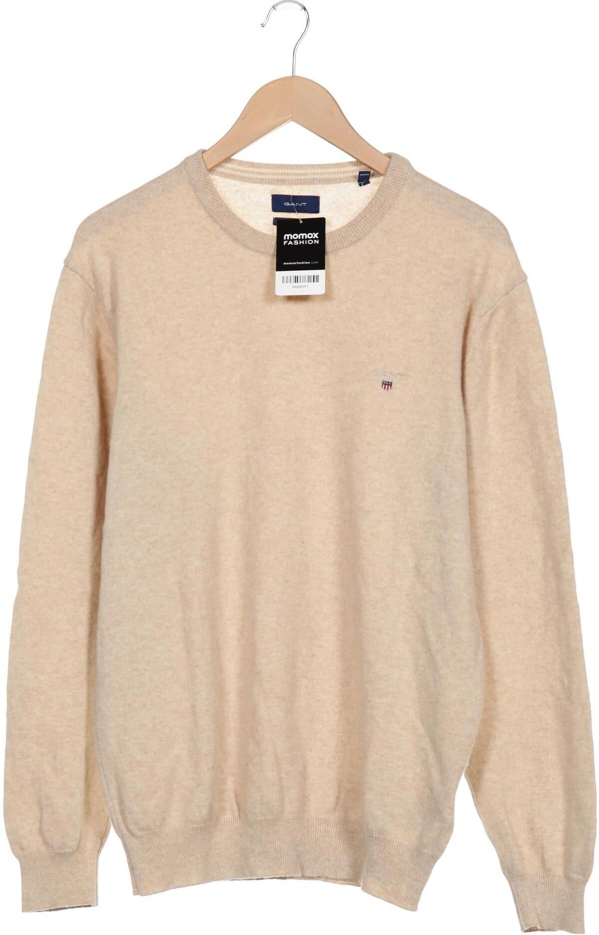 Gant Herren Pullover, Beige, Gr. XL, Schurwolle - Second Hand