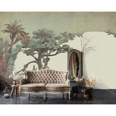 Fototapete LIVING WALLS "Walls by Patel 5 Fototapete Asiatische Landschaft", grün, B:4m H:0m L:2,7m, Vlies, Tapeten, Asiatische Landschaft auf 200 g/m² Premium-Vlies