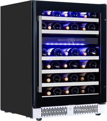 Luchar Wine Fridge 24 Inch, 46 Bottles Wine Fridge Cooler with Temperature Memory & Touchscreen Design