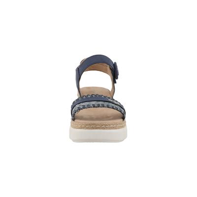 Mules TOM TAILOR "Tom Tailor Flat Sandals - Mules", Damen, Gr. 42, blau (denim), Textil, unifarben, Schuhe