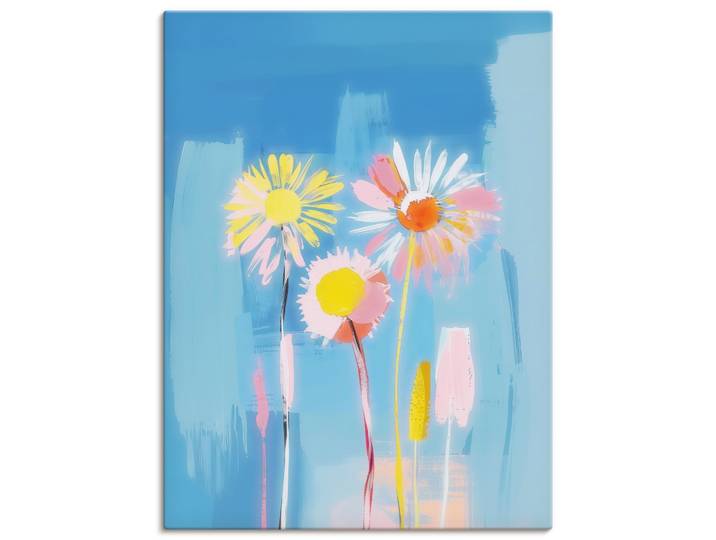 Wandbild ARTLAND Löwenzahn-Traumlandschaft , bunt (farbe bild(er): blau), B:45cm H:60cm, Bilder, Wandbild, als Alubild, Leinwandbild, Poster, Wandaufkleber in verschied. Grössen