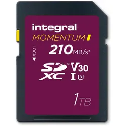 Integral Momentum I (1000 GB, SDXC, U3, UHS-I), Speicherkarte, Rot