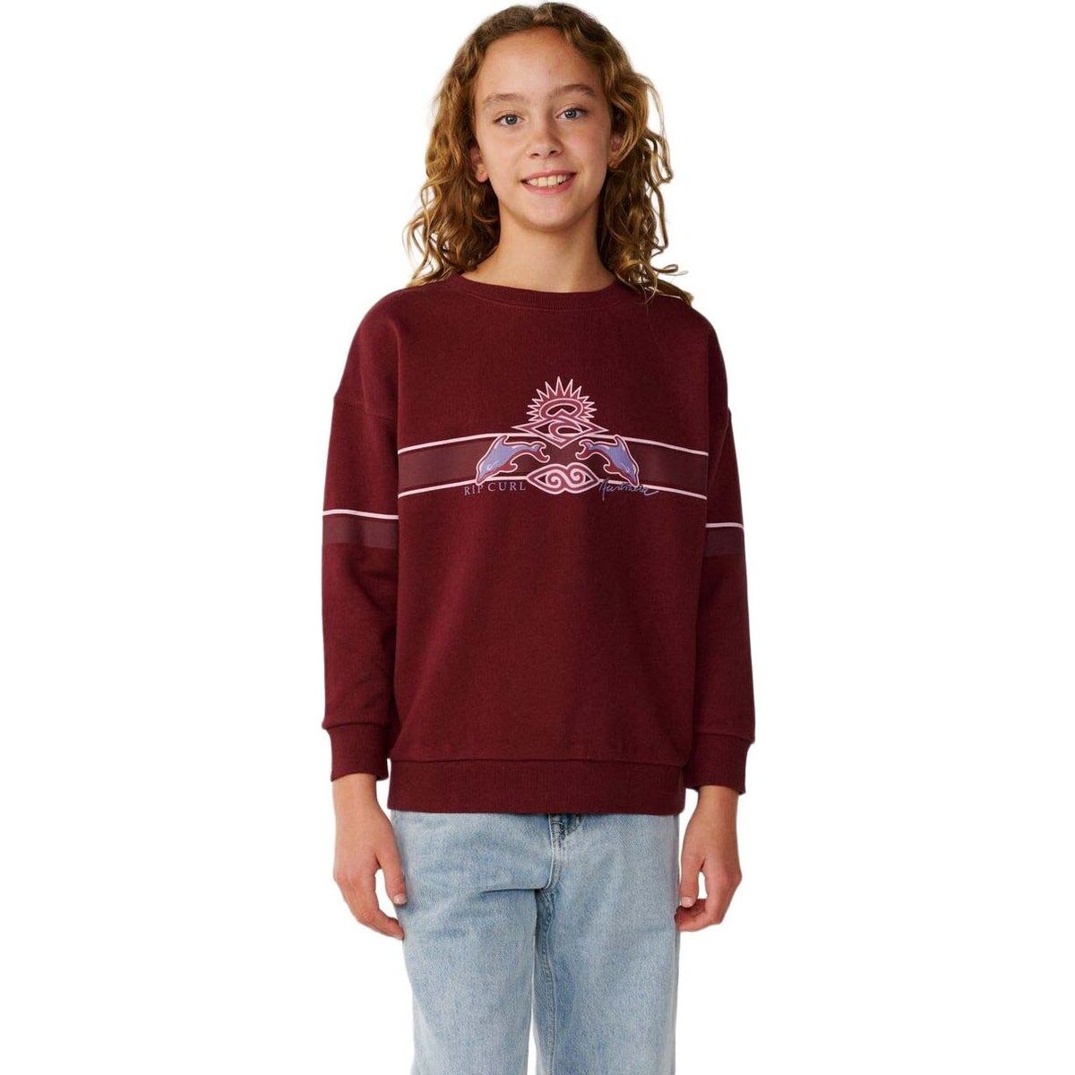 RipCurl Archive Dolphin Crew - Girls dark plum (2924) 10 04AGFL-2924-10