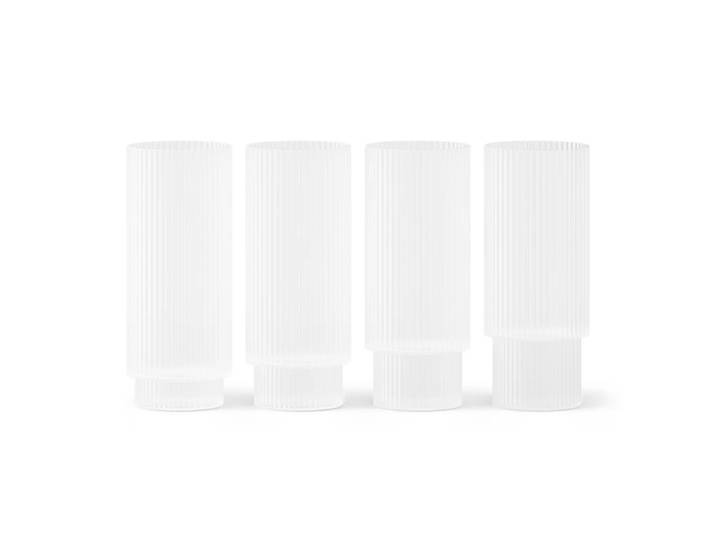 Ferm Living - Ripple Longdrink-Gläser, frosted (4er-Set)
