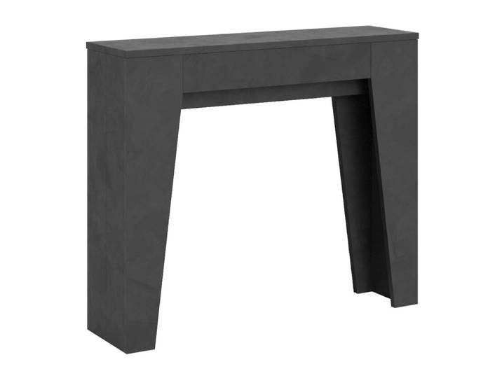 Console extensible 90x25/181 cm effet bois anthracite