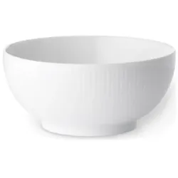 LSA Porzellanschale „BONE RIBBED“, weiss, 14 cm, Schüssel + Schale, Weiss