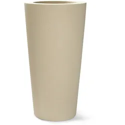 Polystone Conical Outdoor Bodenvase Ø 43 cm, Höhe 80 cm creme