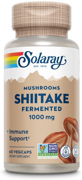 Solaray Shiitake 500 mg 60 Vegetable Capsules