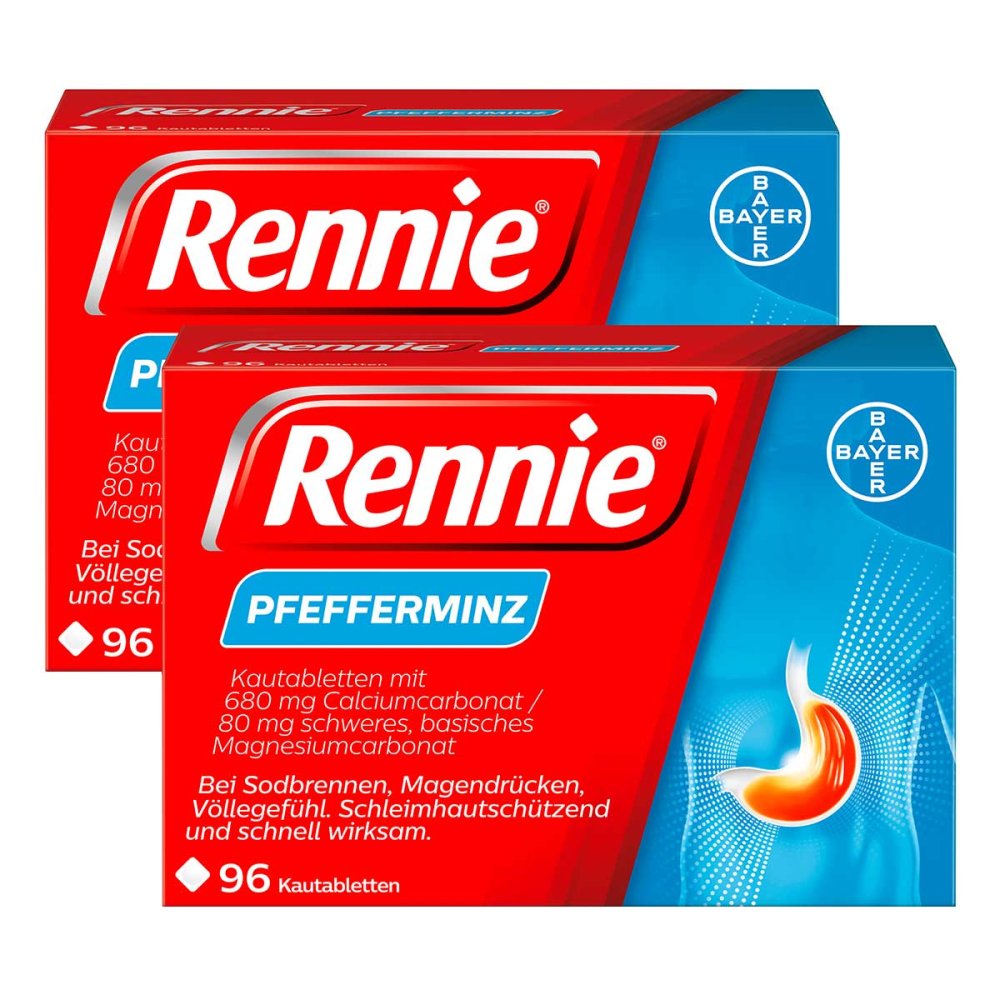 Bayer Vital GmbH Rennie Pfefferminz gegen Sodbrennen Kautabletten 08102354