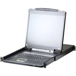 Aten CL5716iM LCD KVM Switch Over IP, USB-PS/2,VGA, 16-Ports, DE-Layout, KVM Switch, Schwarz