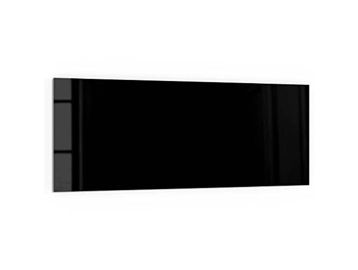 DEQORI Küchenrückwand Glas Unifarben - Schwarz 125x50 cm Bad- oder Herd-Rückwand Herdblende Spritzschutz für Küche & Badezimmer moderne Deko für Fliesenspiegel