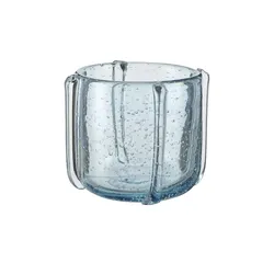 HOME STORY Vase   ¦ blau ¦ Glas ¦ Maße (cm): H: 10  Ø: 12.0