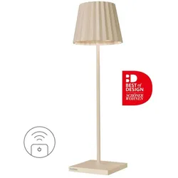 Sompex Akku-Tischleuchte Troll RC Aluminium Beige Sand