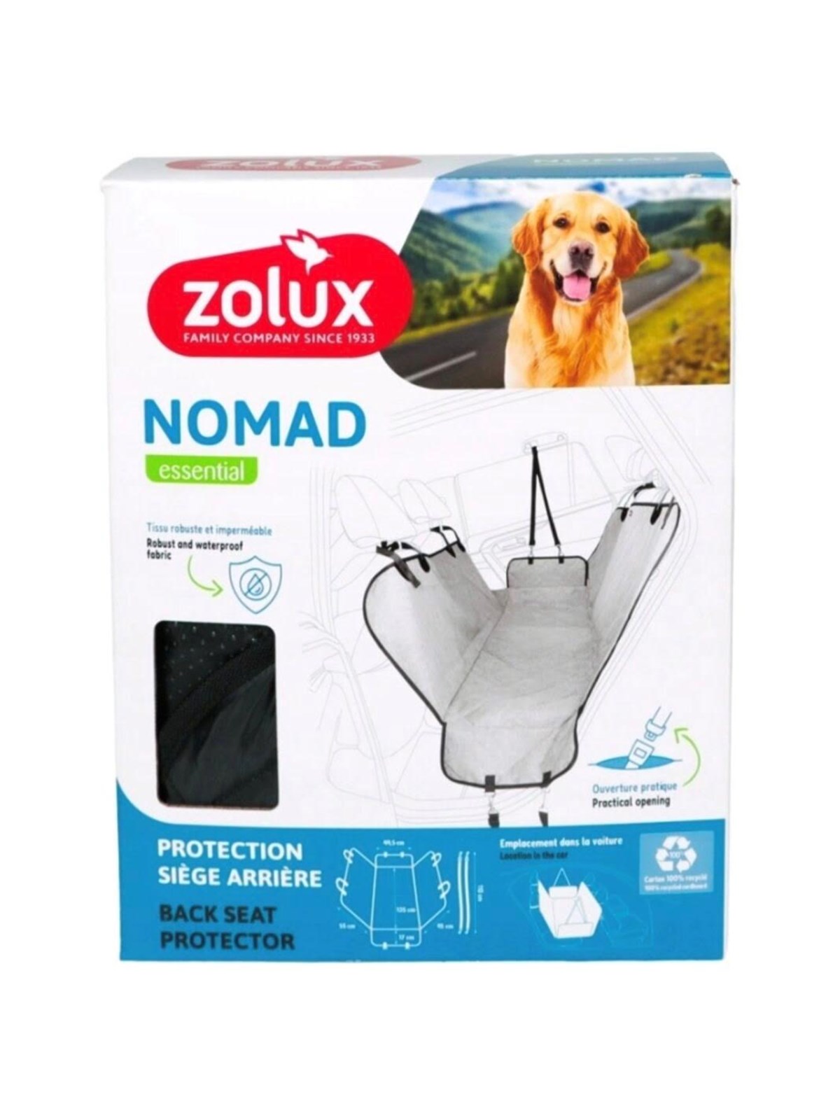 Zolux Nomad - Schutzabdeckung für die Rücksitze im Auto