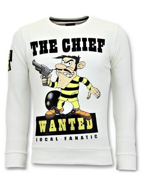 Local Fanatic Rhinestones sweater the chief wanted trui
