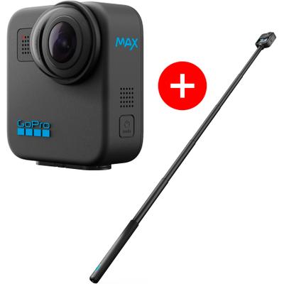 GOPRO Action Cam "MAX + Verlängerungsstange (1,2 m)", schwarz, B:6,51cm H:7,15cm T:2,5cm, Camcorder