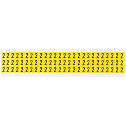 Brady, Etiketten, 3410-2, B-499, Schwarz auf Gelb, 9 x 13mm, Zahl 2, Schrifthöhe 8mm(25 K. á 78 E.)