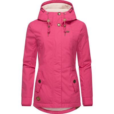 Winterjacke RAGWEAR "Monade", Damen, Gr. XS (34), pink (fuchsia), Obermaterial: 65% Polyester, 35% Baumwolle. Futter: 100% Polyester. Wattierung: 100% Polyester, figurbetont Po-bedeckend, verstellbar Rippstrickbündchen mit Druckknopf, Jacken...