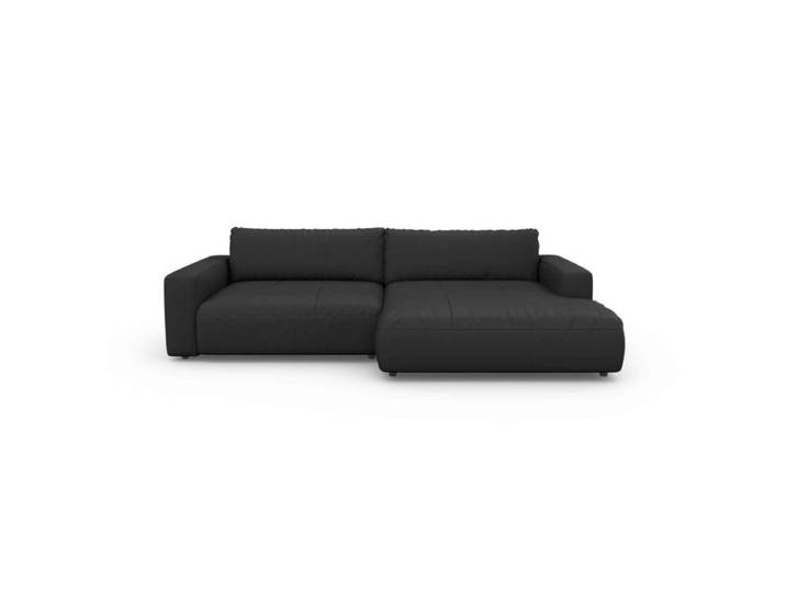 Musterring Lucia Sofa mit Lederbezug in verschiedenen Farben - Leder Puro schwarz - rechts Modern, Zeitlos