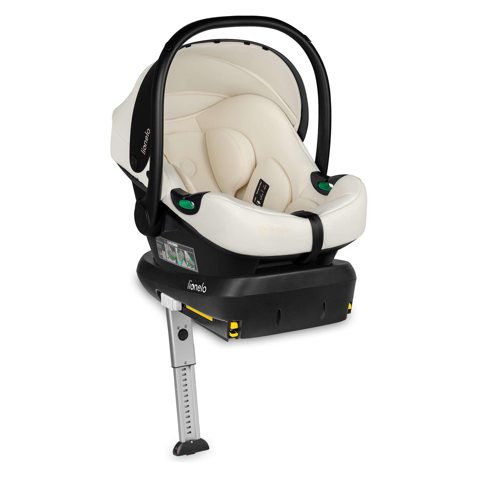 Lionelo Astrid I-Size Set (Kindersitz, ECE R129/i-Size Norm) (LO-ASTRID I-SIZE SET BEIGE CREAM)