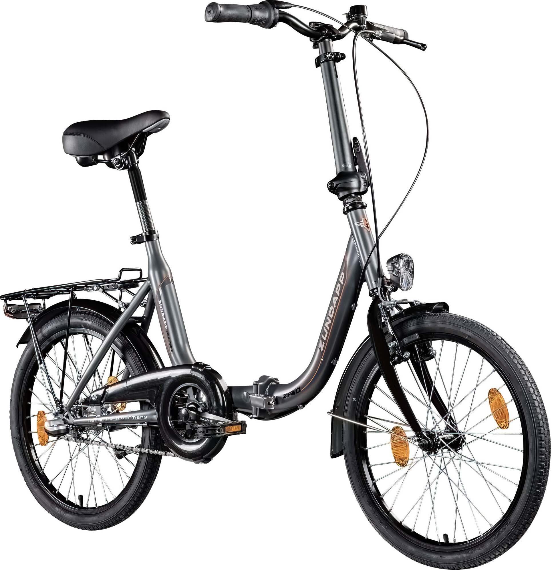 Zündapp ZF40 20 Zoll Klapprad Klappfahrrad Faltrad StVZO Faltfahrrad Erwachsene Damen Herren tiefer Einstieg