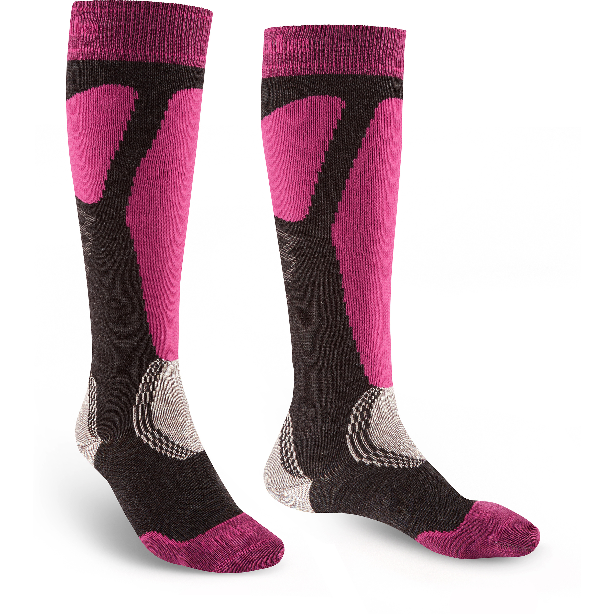 Bridgedale Easy On Skisocken Damen Skisocken pink Größe 38 Trekking Widerstandsfähig Merinowolle