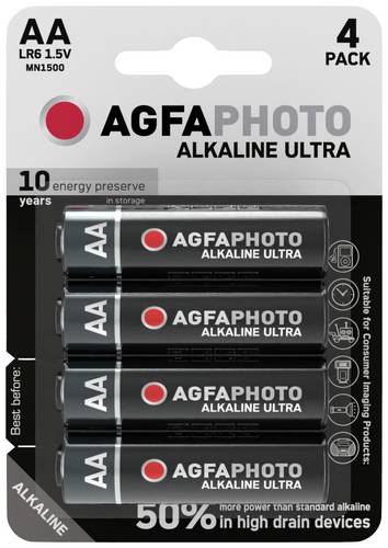 AgfaPhoto Ultra LR6 Mignon (AA)-Batterie Alkali-Mangan 1.5V 4St.