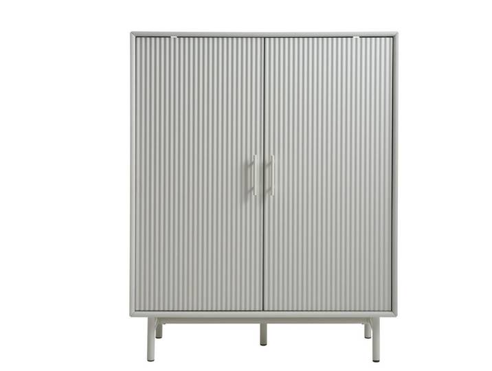 freiraum Highboard PALMA, in Greige, MDF Greige Pantone - 100x125x40cm (BxHxT)