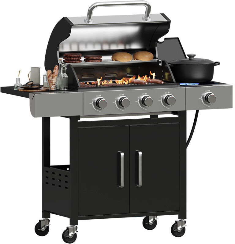 JolyDale 4 - Burner Liquid Propane 40000 BTU Grill with Cabinet 4