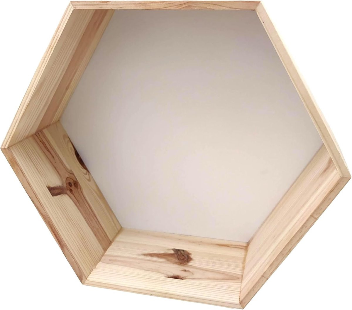 Houten Geometrische Hexagon Wandplank voor Decoratie