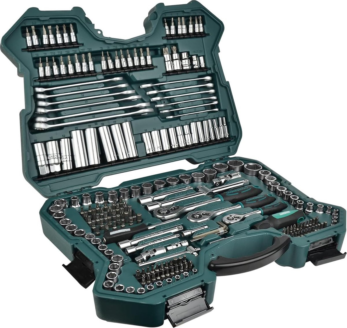 Set van 215 multicolor plastic doppen
